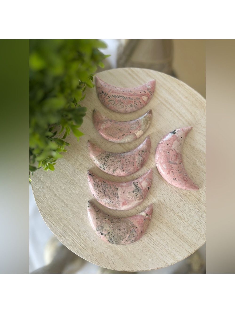 Rhodonite Crescent Moon